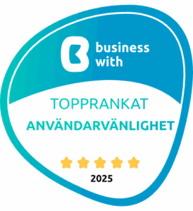 CRMdata topprankat 2025 för användarvänlighet bland CRM-system av BusinessWith